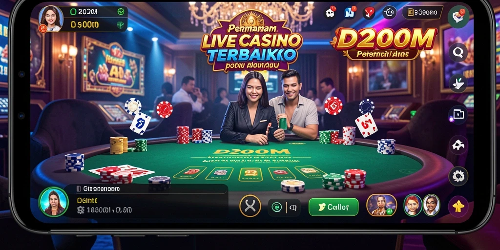 Tampilan gameplay Live Casino D200M yang menarik dan interaktif.