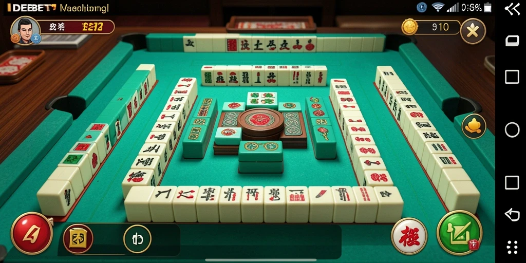 Tampilan gameplay Mahjong yang menarik di IDEBET.