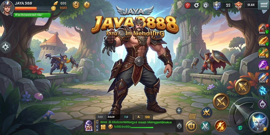 Screenshot gameplay JAYA388 saat karakter bertarung di dunia MMORPG.