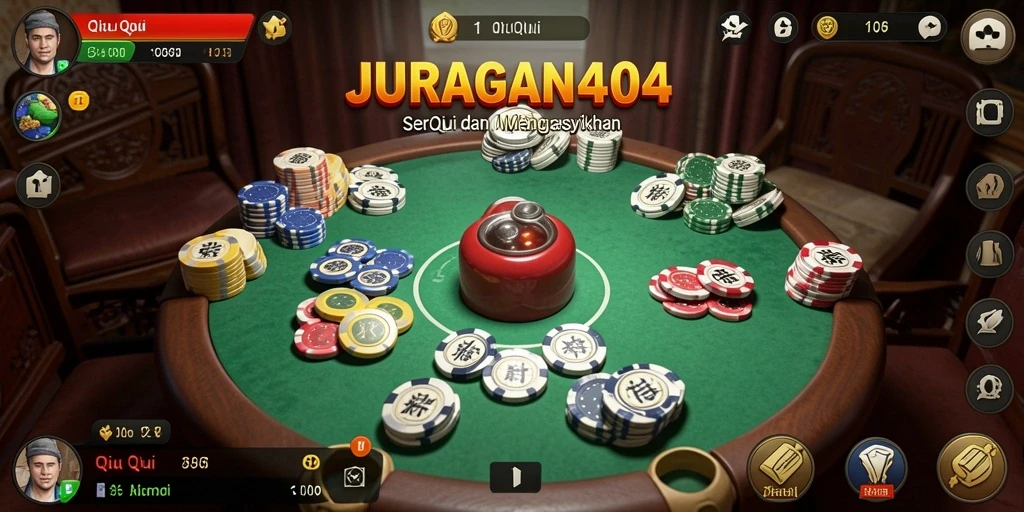 Screenshot gameplay QiuQiu JURAGAN404 yang seru dan menantang.