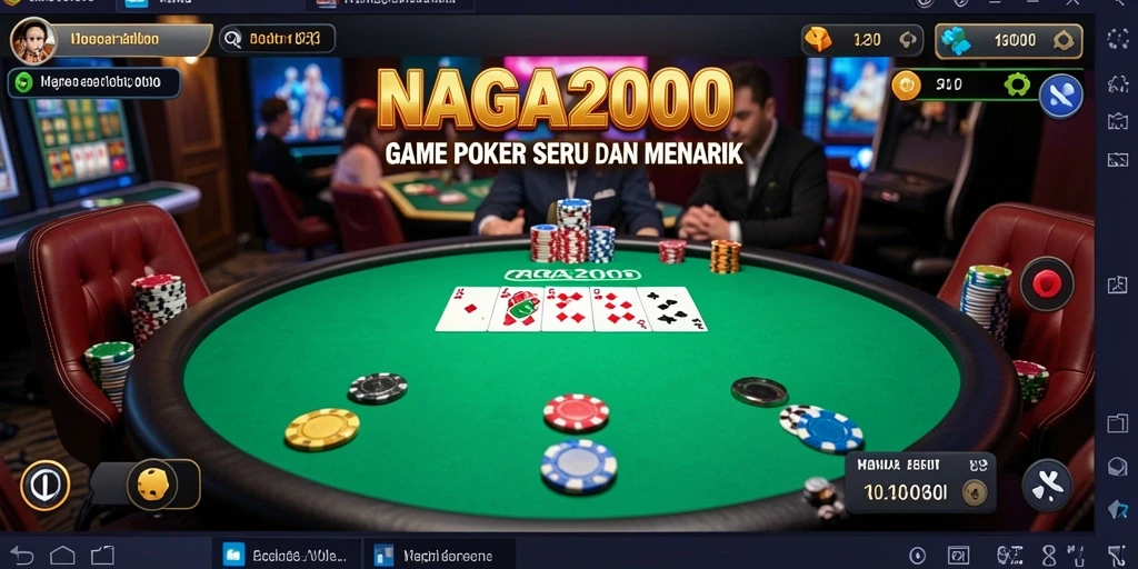 Tampilan gameplay seru di NAGA2000 dengan suasana Poker yang mendebarkan.