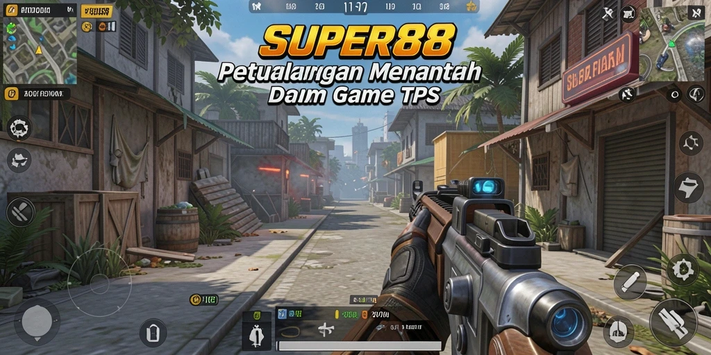 Tampilan gameplay TPS yang mendebarkan di SUPER88.